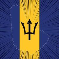 Barbados onafhankelijkheid dag kaart ontwerp vector