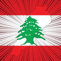 Libanon onafhankelijkheid dag kaart ontwerp vector
