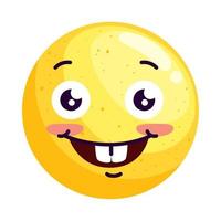 grappig emoji glimlachen vector