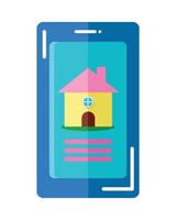 huis in smartphone vector