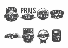 Prius badge set vector