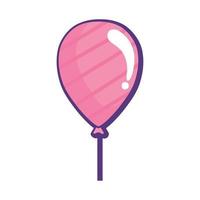 roze ballon helium drijvend vector