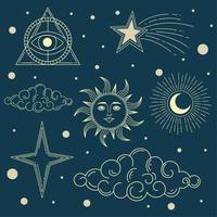 astrologie lucht met symbolen vector