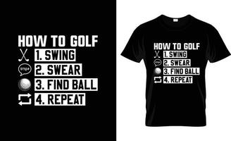 golf t-shirt ontwerp, golf t-shirt leuze en kleding ontwerp, golf typografie, golf vector, golf illustratie vector