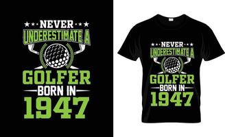 golf t-shirt ontwerp, golf t-shirt leuze en kleding ontwerp, golf typografie, golf vector, golf illustratie vector