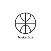 basketbal lijn icoon. lineair stijl teken voor mobiel concept en web ontwerp. schets vector icoon. symbool, logo illustratie. vector grafiek