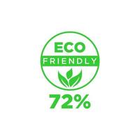 eco vriendelijk groen blad etiket sticker. vector