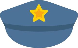 politie hoed platte pictogram vector