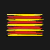 Catalonië vlag borstel. nationale vlag vector