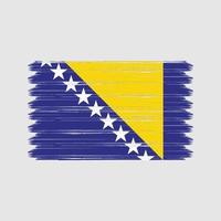 bosnië vlag penseelstreken. nationale vlag vector