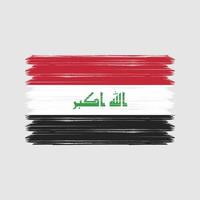 irak vlag penseelstreken. nationale vlag vector