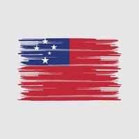 Samoa vlag borstel. nationale vlag vector