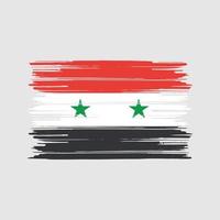 syrië vlag borstel. nationale vlag vector