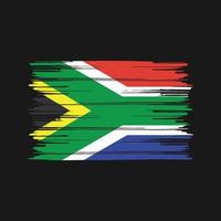vlagborstel van zuid-afrika. nationale vlag vector