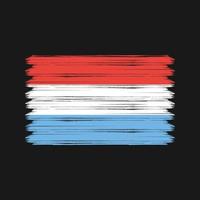 luxemburgse vlag penseelstreken. nationale vlag vector