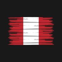 Peru vlag borstel. nationale vlag vector