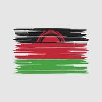 Malawi vlag borstel. nationale vlag vector