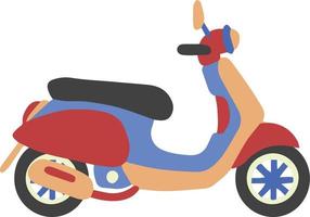 hand- getrokken scooter illustratie vector