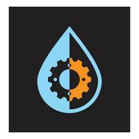 water laten vallen illustratie logo vector ontwerp