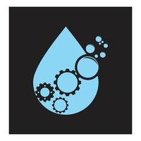 water laten vallen illustratie logo vector ontwerp