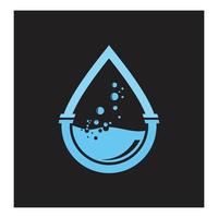 water laten vallen illustratie logo vector ontwerp