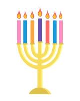 hunukkah menora icoon vector illustratie geïsoleerd Aan wit achtergrond