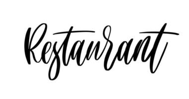 restaurant logo. icoon of symbool voor ontwerp menu eetgelegenheid, kantine of cafe. belettering vector illustratie.