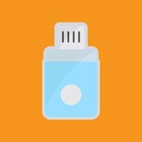 USB flashdisk icoon. icoon verwant naar elektronisch, technologie. vlak icoon stijl. geschikt voor stickers en afdrukken. gemakkelijk ontwerp bewerkbare vector