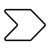 lijn pijl Rechtsaf icoon vector