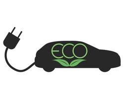 eco elektrisch auto logo vector