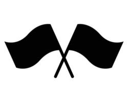 vlaggen pictogram silhouet vector illustratie