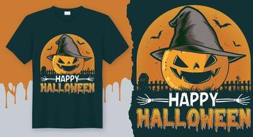 gelukkig halloween, het beste halloween ontwerp voor geschenk kaarten, spandoeken, vectoren, t-shirts, affiches, afdrukken, enz vector