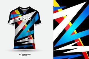 modern t overhemd Jersey ontwerp geschikt voor sport, racen, voetbal, gaming en e sport- vector