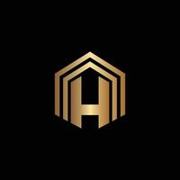h huis logo ontwerp echt landgoed logo ontwerp vector