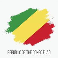 grunge republiek van Congo vector vlag