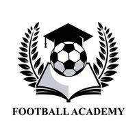 Amerikaans voetbal en voetbal academie vector logo sjabloon