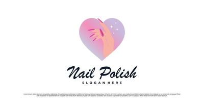 nagel Pools logo ontwerp sjabloon voor manicure studio met uniek concept premie vector