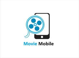 mobiel film app logo vector