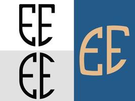 creatief eerste brieven ee logo ontwerpen bundel. vector