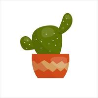 cactus in een pot met een ornament vector