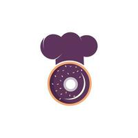 donut chef vector logo ontwerp sjabloon.