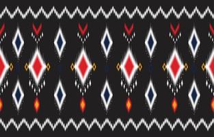 abstract zwart rood en blauw meetkundig inheems patroon naadloos vector.herhalend meetkundig achtergrond.modern ontwerp modieus concept voor papier, omslag, kleding stof, interieur decor en andere gebruikers. vector