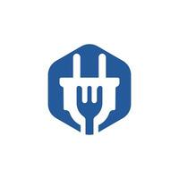 elektrisch voedsel vector logo ontwerp sjabloon.