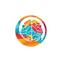 hersenen zorg vector logo ontwerp. slim zorg logo ontwerp concept.