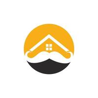 snor huis vector logo ontwerp. sterk huis logo ontwerp concept.