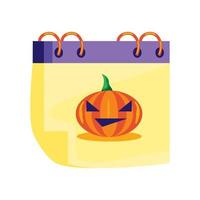 halloween kalender viering vector