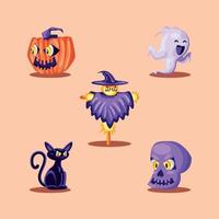 pictogrammen reeks halloween vector