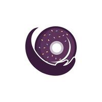 donut zorg vector logo ontwerp. bakkerij vector logo concept.