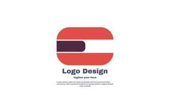 uniek e logo eerste symbool ontwerp geïsoleerd Aan vector