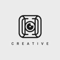 fotograaf camera lens logo icoon concept vector